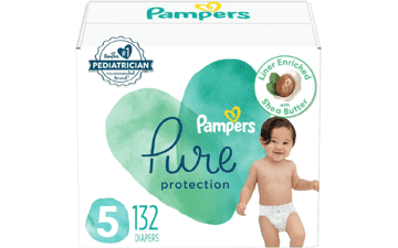 Pampers Pure Protection Diapers Size 5 132 Count