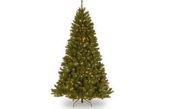 Pre-Lit Artificial Christmas Tree - Green North Valley Spruce - 7 Feet