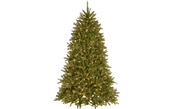 Pre-Lit Artificial Full Christmas Tree - Green Dunhill Fir - Dual Color LED Lights - 6.5 Feet