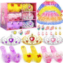 Princess Dress Up Clothes for Little Girls - Unicorn Gifts - Princess Shoes Costume Toys - Christmas Birthday Gifts Ideas