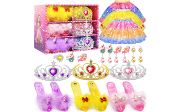 Princess Dress Up Clothes for Little Girls - Unicorn Gifts - Princess Shoes Costume Toys - Christmas Birthday Gifts Ideas