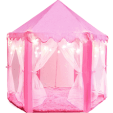 Princess Tent for Kids - 55" X 53" with LED Star Lights | Princess Toys | Toddler Playhouse