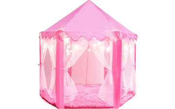 Princess Tent for Kids - 55" X 53" with LED Star Lights | Princess Toys | Toddler Playhouse