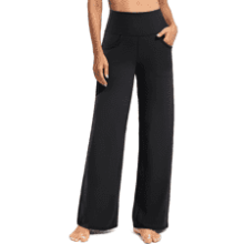 Promover Women's Wide Leg Yoga Pants with Pockets