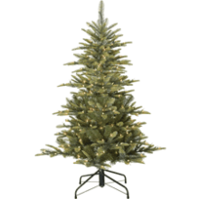 Puleo International 4.5ft Pre-Lit Aspen Fir Christmas Tree with 250 Clear Lights