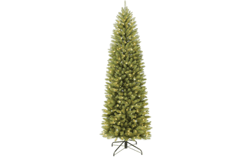 Puleo International 7.5 Foot Pre-Lit Fraser Fir Pencil Christmas Tree