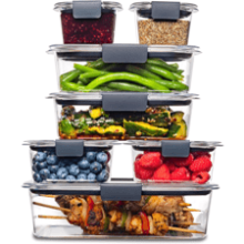 Rubbermaid Brilliance BPA Free Food Storage Containers Set