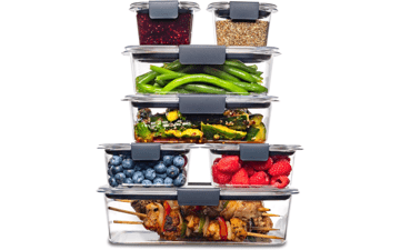 Rubbermaid Brilliance BPA Free Food Storage Containers Set