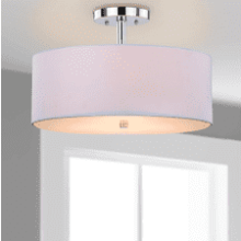 SAFAVIEH Clara Chrome 16-inch Semi Flush Mount Ceiling Light