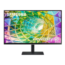 SAMSUNG ViewFinity S80A 27-Inch 4K UHD Computer Monitor, HDMI, USB Hub, HDR10, Height Adjustable Stand, Intelligent Eye Care, Black