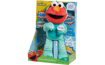 SESAME STREET Dino Stomp Elmo Plush Stuffed Animal