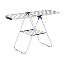 SONGMICS Clothes Drying Rack with Bonus Sock Clips - Stainless Steel Gullwing Laundry Rack