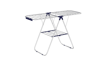 SONGMICS Clothes Drying Rack with Bonus Sock Clips - Stainless Steel Gullwing Laundry Rack