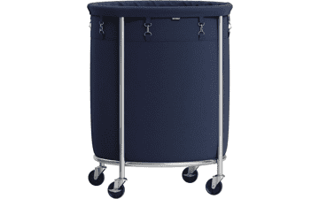 SONGMICS Rolling Laundry Basket with Steel Frame, 45 Gal.