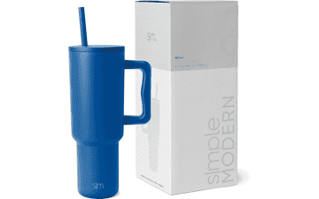 Simple Modern 40 oz Tumbler with Handle and Straw Lid | Insulated Stainless Steel Water Bottle