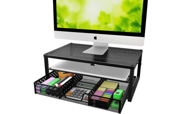 Simple Trending Metal Monitor Stand Riser with Drawer