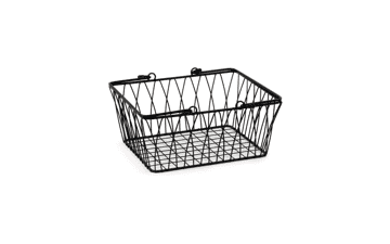 Spectrum Diversified Twist Storage Basket, Modern Farmhouse Décor, Medium, Black