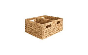 StorageWorks Wicker Basket with Built-in Handles (Medium 2-Pack)