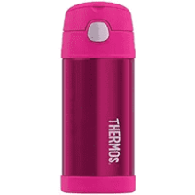 THERMOS FUNTAINER 12oz Stainless Steel Vacuum Insulated Kids Straw Bottle - Pink