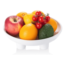 Tanirapel Ceramic Fruit Bowl - 10" Large Decorative Bowl for Kitchen Counter and Home Decor - Modern Pedestal Bowl - White