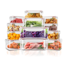 Utopia Kitchen Plastic Food Storage Container Set - Pack of 24