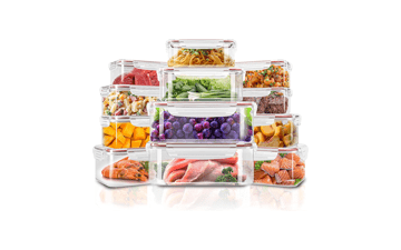 Utopia Kitchen Plastic Food Storage Container Set - Pack of 24