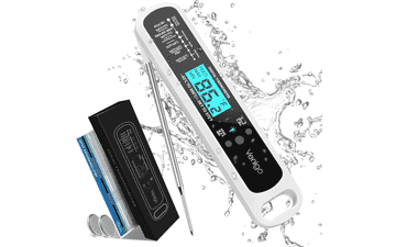 Venigo Digital Meat Thermometer for Cooking and Grilling, Waterproof Instant-Read Kitchen Probe Thermometer for Baking, Roasting, Smoking, Deep Frying - White