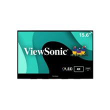 ViewSonic VX1655-4K-OLED 15.6 Inch Portable OLED Monitor - 4K UHD, 2 Way Powered, 60W USB C, Mini HDMI, Dual Speakers, Smart Cover - Black