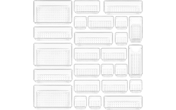 Vtopmart 25 PCS Clear Plastic Drawer Organizers Set