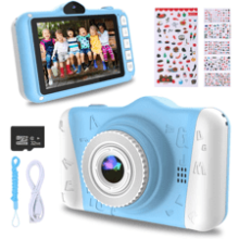 WOWGO Kids Digital Camera - 12MP Children's Camera with Large Screen, 1080P Rechargeable Electronic Camera