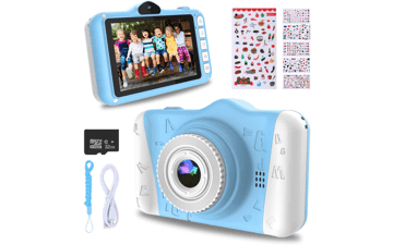 WOWGO Kids Digital Camera - 12MP Children's Camera with Large Screen, 1080P Rechargeable Electronic Camera