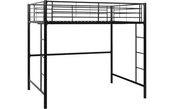 Walker Edison Timothee Urban Industrial Metal Double Loft Bunk Bed