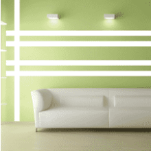 White Simple Stripe Wall Border by Borders Unlimited