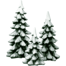 Winter Pines Accessory Figurine - Green - Department 56 Accessories for Villages