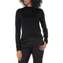 Women's Lightweight Mockneck Sweater - Plus Size