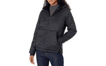 Women's Lightweight Water-Resistant Sherpa-Lined Hooded Puffer