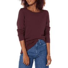 Women's Long-Sleeve Lightweight Crewneck Sweater - Plus Size