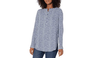 Women's Long-Sleeve Woven Blouse