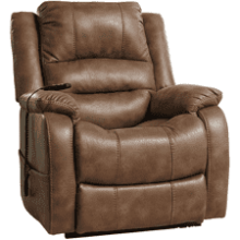 Yandel Faux Leather Electric Power Lift Recliner for Elderly - Brown