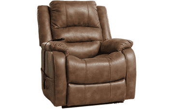 Yandel Faux Leather Electric Power Lift Recliner for Elderly - Brown