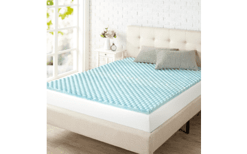 ZINUS 1.5 Inch Swirl Gel Memory Foam Mattress Topper, Cooling Airflow Design, Twin