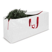 Zober Christmas Tree Storage Bag for 9 Ft Artificial Trees - Waterproof and Durable - White