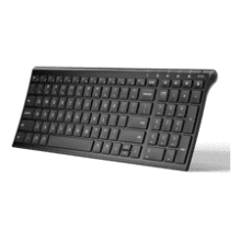 iClever BK10 Bluetooth Keyboard - Wireless Rechargeable Multi Device Keyboard with Number Pad - Full Size Stable Connection for Mac, Windows, iOS, Android, Laptop