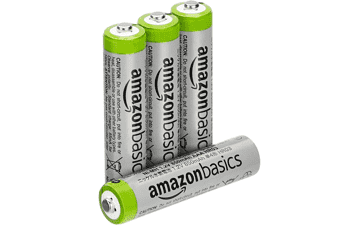 Amazon Basics 4-Pack Rechargeable AAA NiMH Batteries