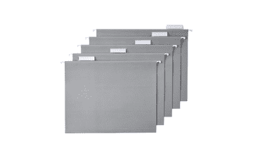 Amazon Basics Gray Hanging File Folders