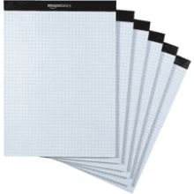 Amazon Basics Quad Ruled Graph Paper Pad, 600 Count