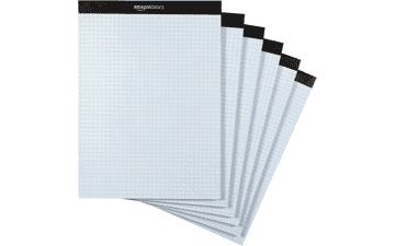 Amazon Basics Quad Ruled Graph Paper Pad, 600 Count