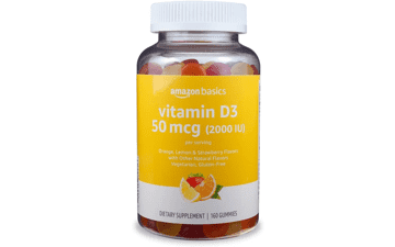 Amazon Basics Vitamin D3 2000 IU Gummies