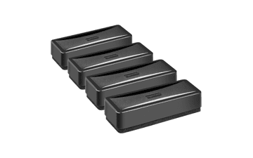 Amazon Basics White Board Eraser, Black, 4-Pack