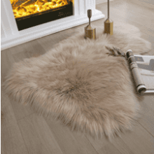 Ashler Faux Fur Rug for Valentine's Room Decor